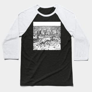 ULURU -  AYERS ROCK  ink painting.2 Baseball T-Shirt